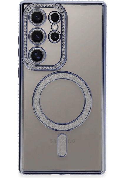Samsung Galaxy S24 Ultra Kılıf Simli ve Taşlı Tasarımlı Magsafe Özellikli Kapak fiyatları