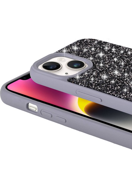 Apple iPhone 13 / 14 Uyumlu Kılıf Parlak Taşlı Tasarım Hatreds Pırlanta Kapak