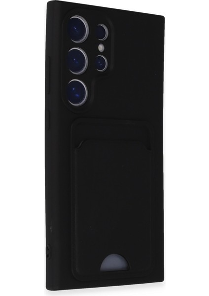 Samsung Galaxy S24 Ultra Kılıf Kart Bölmeli Renkli Silikon Kapak