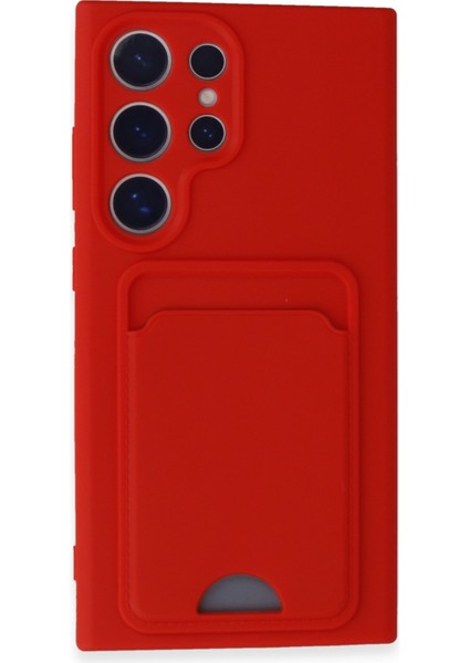 Samsung Galaxy S24 Ultra Kılıf Kart Bölmeli Renkli Silikon Kapak