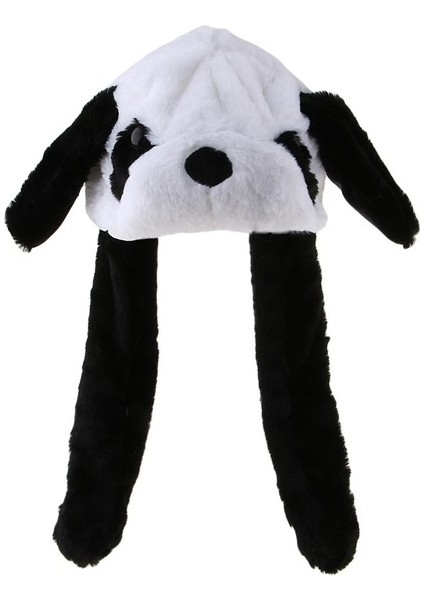 Panda Şapka Kulak Hareketli Atlama Şapka Komik Peluş Peluş Sıcak Şapka Kadın Kızlar (Yurt Dışından)