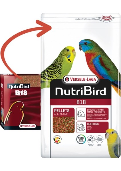 Nutribird B18 Muhabbet Pelet Yem 3 Kg