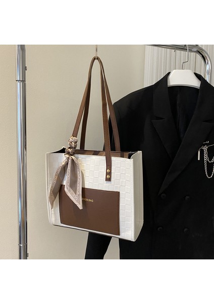 Büyük Kapasiteli Yeni Moda Öğrenci Çantası, Yabancı Stil Kareli Kore Tarzı Moda Kadın Çantası Tote Çanta (Yurt Dışından)