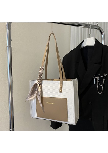 Büyük Kapasiteli Yeni Moda Öğrenci Çantası, Yabancı Stil Kareli Kore Tarzı Moda Kadın Çantası Tote Çanta (Yurt Dışından)