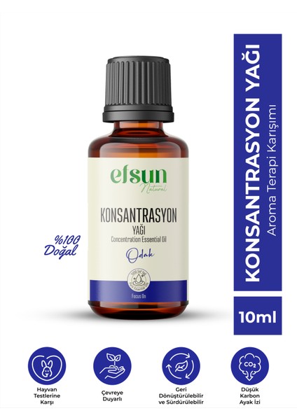 Saf Konsantrasyon Aromaterapi Karışımı Yağ 10 ml