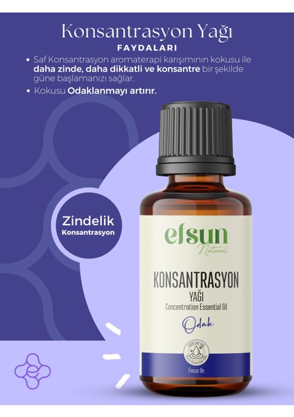 Saf Konsantrasyon Aromaterapi Karışımı Yağ 10 ml