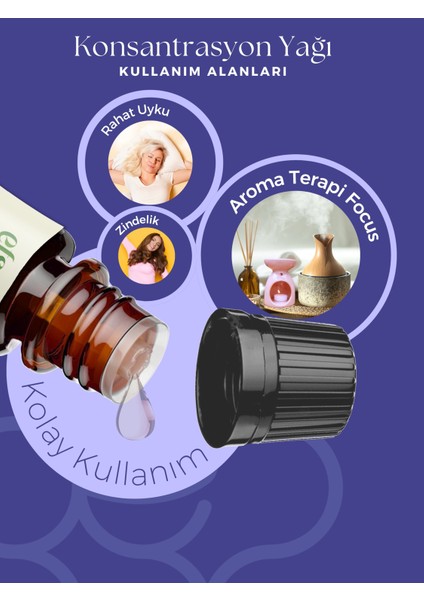 Saf Konsantrasyon Aromaterapi Karışımı Yağ 10 ml