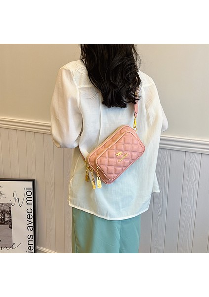 Üst Düzey Eşkenar Dörtgen Kadın Çantası, Yeni Gündelik Çok Katmanlı Cep Telefonu Çantası, Çok Yönlü Tek Omuz Çapraz Çanta (Yurt Dışından) fırsatları