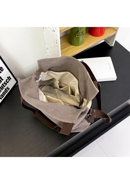 Yavru Köpek Büyük Kapasiteli Işe Gidip Geliş Crossbody Çanta Japon Kontrast Renkli El Çantası Kanvas (Yurt Dışından) fiyatları