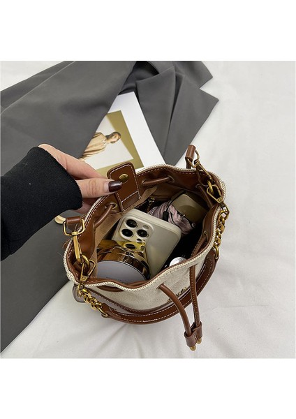 Yeni Moda Rahat Omuz Çantası Minimalist Gelişmiş Su Kovası Crossbody Çanta (Yurt Dışından) modelleri