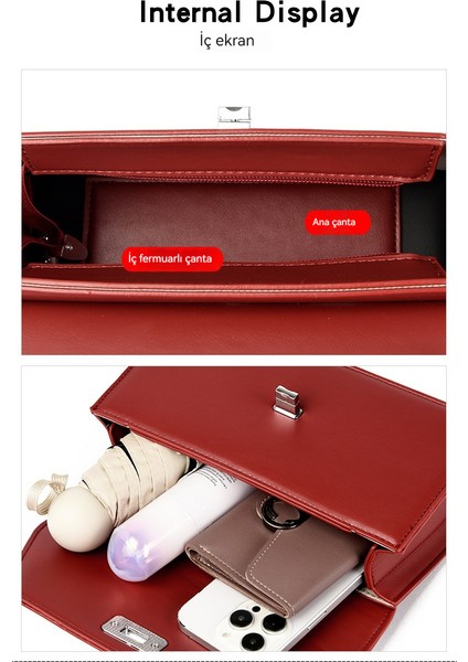 Üst Düzey Kadın Çantası Yeni Hafif Lüks Retro Renkli Küçük Kare Çanta Tek Omuz Çapraz Omuz Çantası (Yurt Dışından) indirimleri