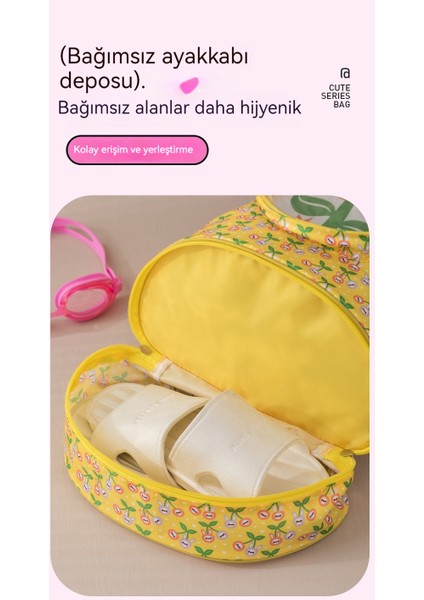 Yeni Stil Yüzme Çantası Kuru ve Islak Ayırma Spor Çantası Seyahat Çantası Büyük Kapasiteli Sırt Çantası (Yurt Dışından)