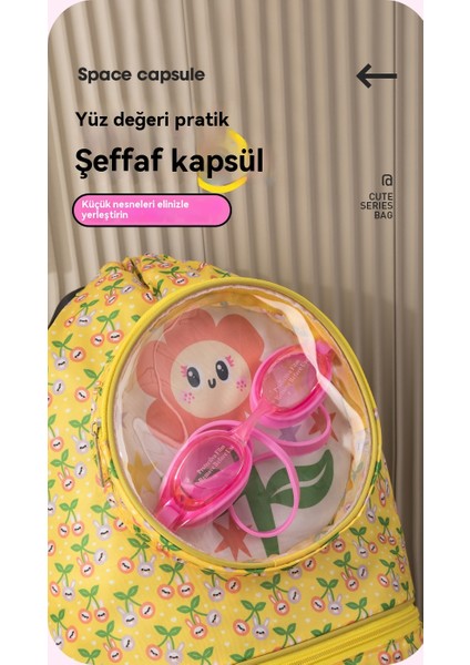 Yeni Stil Yüzme Çantası Kuru ve Islak Ayırma Spor Çantası Seyahat Çantası Büyük Kapasiteli Sırt Çantası (Yurt Dışından)