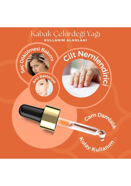 Kabak Çekirdeği Yağı Saf ve Doğal Soğuk Sıkım 30 ml