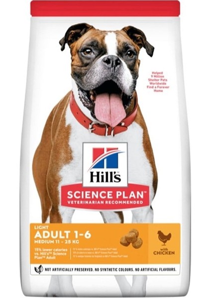 Light Tavuklu Medium Yetişkin Kuru Köpek Maması 2,5 kg