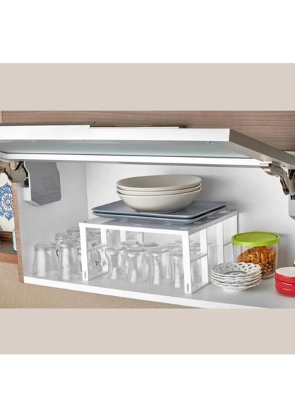 Organizer Dolap Içi Raf Düzenleyici Metal Beyaz 2 Adet fiyatları