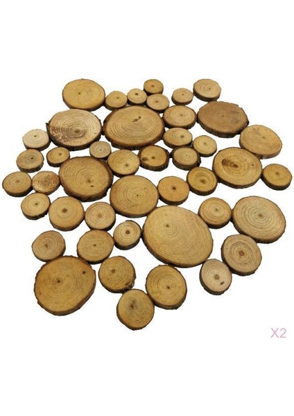 100 2 - 4cm Ahşap Ahşap Kütük Diskler Daireler (Yurt Dışından)