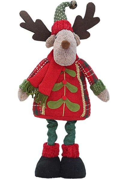 Noel Ş Şekil Streç Bacaklar Noel Heykelcik Gerilebilir Stiller C (Yurt Dışından)