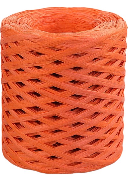 Hediye Paketleme Sevgililer Partisi Turuncu Dokuma Için Rafya Kağıt Şerit Süsleme (Yurt Dışından)