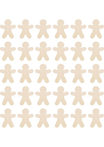 30X Ahşap Zencefilli Kurabiye Malzemeleri Için Deliksiz Ev Boyama Kesikleri (Yurt Dışından) modelleri