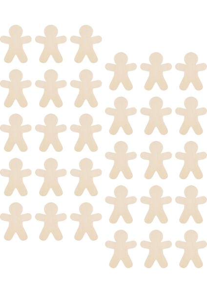 30X Ahşap Zencefilli Kurabiye Malzemeleri Için Deliksiz Ev Boyama Kesikleri (Yurt Dışından) indirimleri