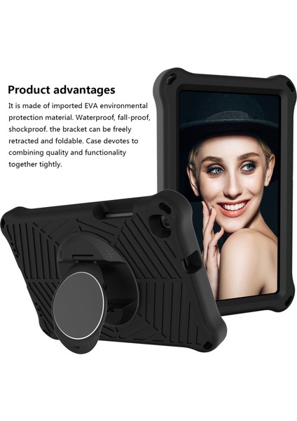 SAMSUNG-T290/T295 8 Inç Tablet Için Koruyucu Kılıf, 360 Derece Dönebilen Standlı, Omuz Askılı Siyah (Yurt Dışından) modelleri