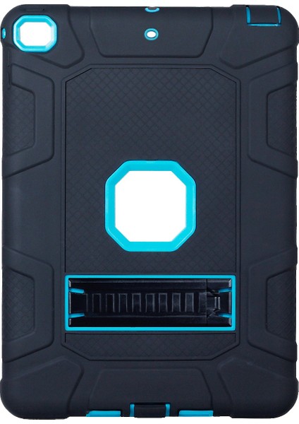 iPad 9.7 Inç Tablet Kılıfı Için Standlı, Soğuk Düşmeye ve Çizilmeye Dayanıklı Tablet Kılıfı, Siyah+Mürekkep Mavisi (Yurt Dışından)