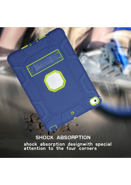 iPad 9.7 Inç Tablet Kılıfı Için Standlı, Soğuk Düşmeye ve Çizilmeye Dayanıklı Tablet Kılıfı, Siyah+Mürekkep Mavisi (Yurt Dışından) fiyatları