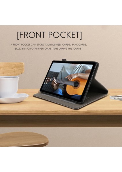 Samsung Galaxy Tab A7 Lite 8.7 Inç 2021 (SM-T220 / T225) Koruyucu Kılıf Arka Kapak Braketi Cep Grisi Için (Yurt Dışından)