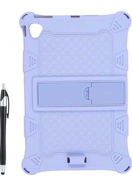 Teclast P30HD Için Silikon Kılıf Kalemli 10.1 Inç Tablet Kılıfı Teclast Tablet Koruma Kabuğu (Mor) (Yurt Dışından)