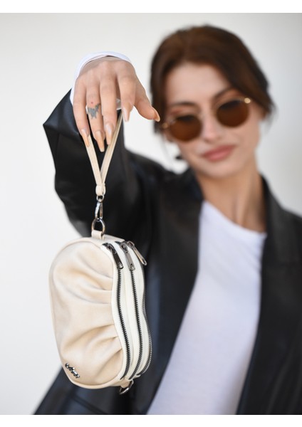 Jara Uruz Çok Bölmeli Mini Clutch Omuz Çantası