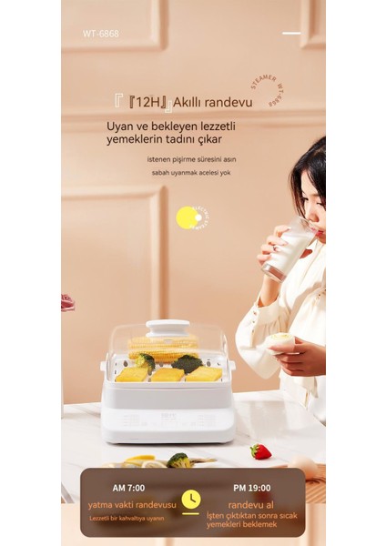 Ev Tipi Entegre Çok Işlevli Çok Elektrikli Buharlayıcı (Yurt Dışından) fırsatları