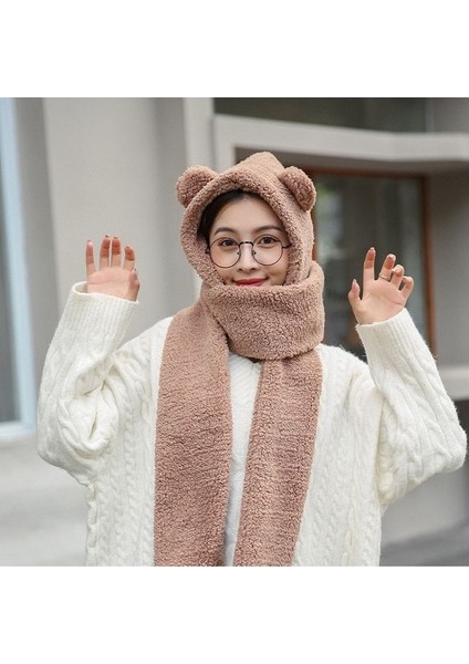 Ayı Kulaklı Şapka Kapüşonlu Eşarp (Yurt Dışından) fırsatları