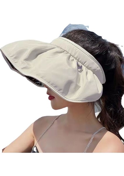 Kadın Katlanabilir Güneş Şapkası - Kahverengi (Yurt Dışından)
