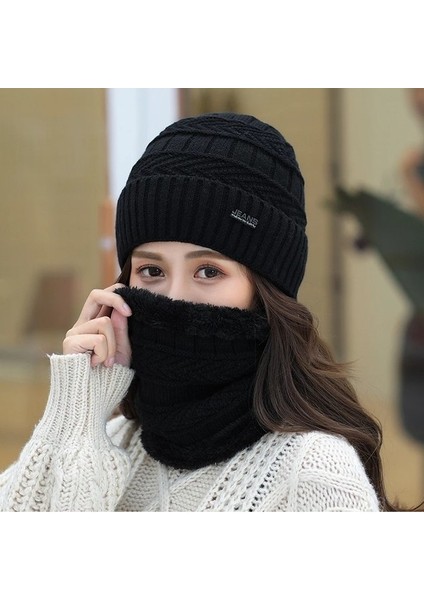 Kadın Örme Bere + Boyunluk (Yurt Dışından) fiyatları