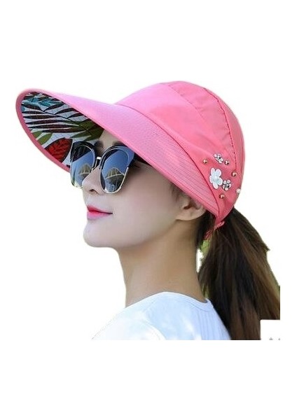 Xdlloer Katlanabilir Kadın Güneş Şapkası - Bej (Yurt Dışından)