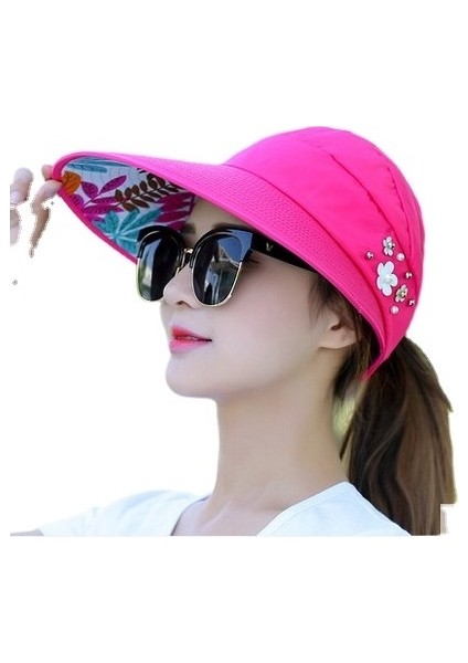 Xdlloer Katlanabilir Kadın Güneş Şapkası - Bej (Yurt Dışından)