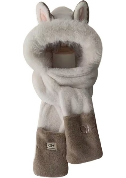 Kadın Kış Sıcak Kulak Koruyucu Lei Feng Şapka Atkı Eln (Yurt Dışından)