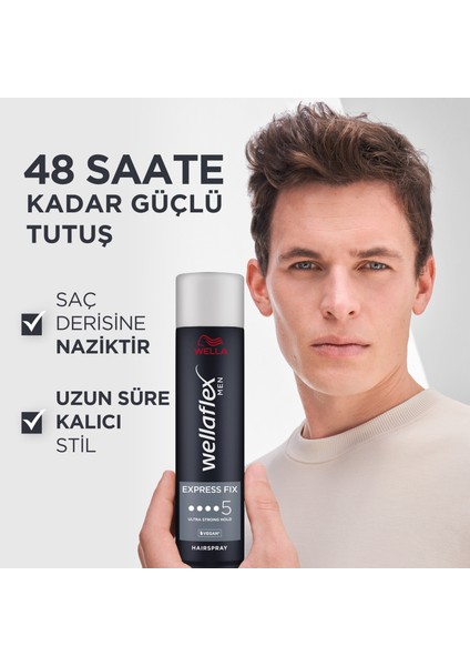 Wella Men Express Fix Ekspres Sabit Tutucu Saç Spreyi - 250 ml