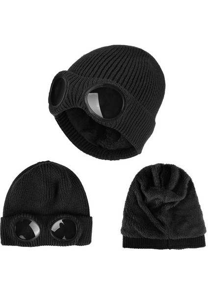 Lensli Yeni Kış Şapkası Gözlüklü Beanie Şapka (Yurt Dışından) fırsatları