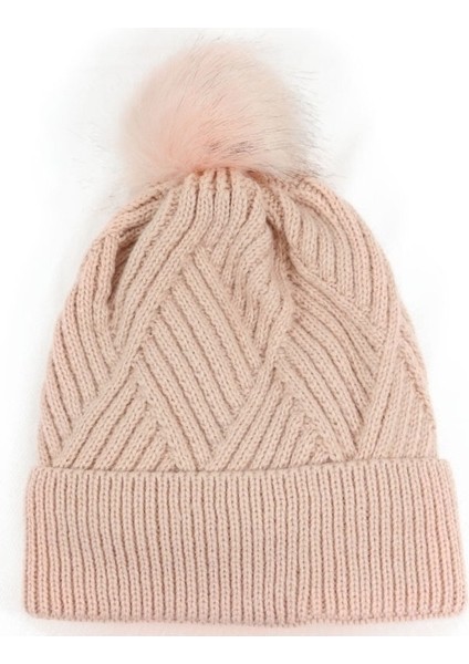 Kadınların Düz Renk Örme Şapkası (Yurt Dışından)