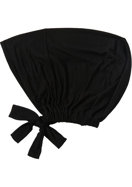 Modal Elastik Askılı Alt Şapka Pamuk Cilt Dostu Büzme Ipi Ayarlanabilir Düz Renk Etnik Başörtüsü (Yurt Dışından)