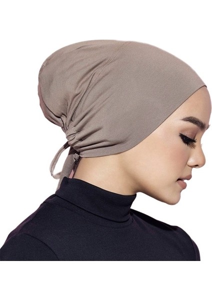 Modal Elastik Askılı Alt Şapka Pamuk Cilt Dostu Büzme Ipi Ayarlanabilir Düz Renk Etnik Başörtüsü (Yurt Dışından) fiyatları