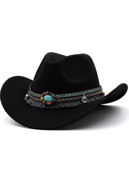 Basit Şapka Etnik Tarzı Düz Renk Kovboy Şapkası (Yurt Dışından)