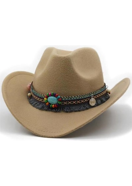 Basit Şapka Etnik Tarzı Düz Renk Kovboy Şapkası (Yurt Dışından)