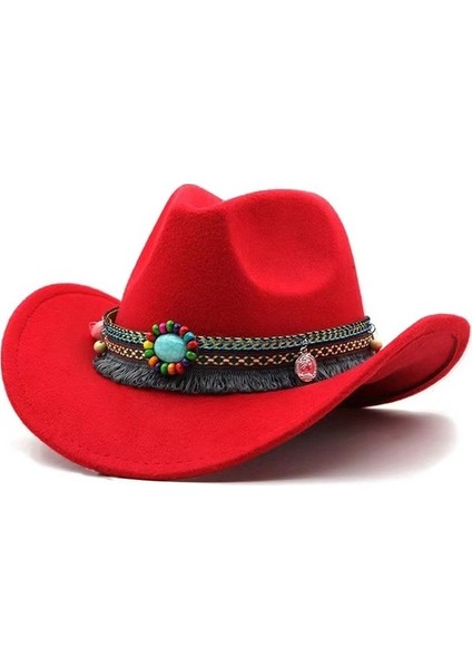 Basit Şapka Etnik Tarzı Düz Renk Kovboy Şapkası (Yurt Dışından)