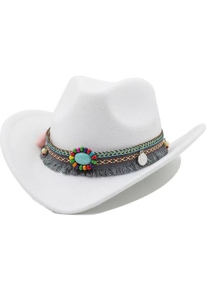 Basit Şapka Etnik Tarzı Düz Renk Kovboy Şapkası (Yurt Dışından)