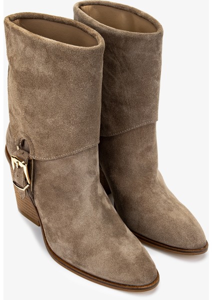 Kadın Topuklu Bot 1075 00272-22 Bn Bot SK24-25 Kum Yrm Suet fiyatları