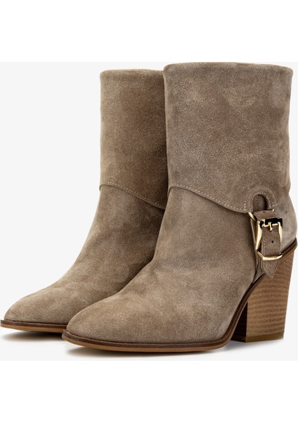 Kadın Topuklu Bot 1075 00272-22 Bn Bot SK24-25 Kum Yrm Suet fırsatları