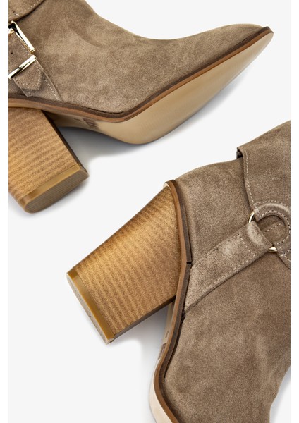 Kadın Topuklu Bot 1075 00272-22 Bn Bot SK24-25 Kum Yrm Suet indirimleri